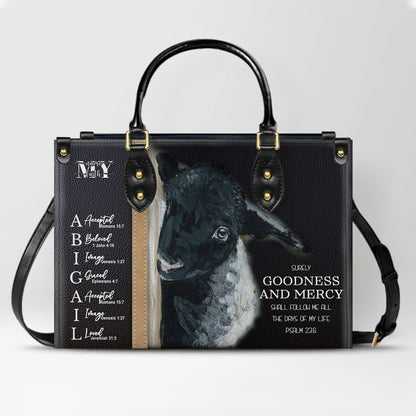 Personalized Christian Leather Handbag with Name – Custom Faith Gift for Women | CHRISTIANARTBAG CAB020626