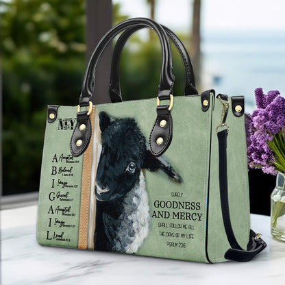 Personalized Christian Leather Handbag with Name – Custom Faith Gift for Women | CHRISTIANARTBAG CAB020626