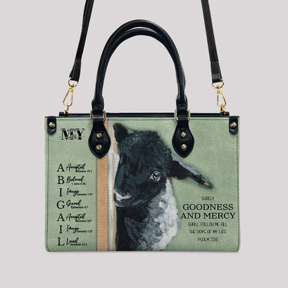 Personalized Christian Leather Handbag with Name – Custom Faith Gift for Women | CHRISTIANARTBAG CAB020626