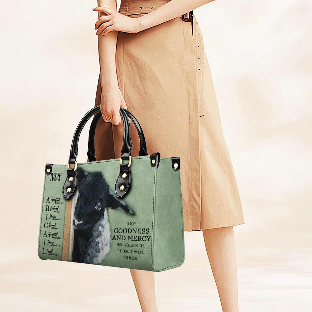 Personalized Christian Leather Handbag with Name – Custom Faith Gift for Women | CHRISTIANARTBAG CAB020626