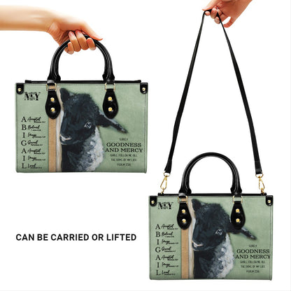 Personalized Christian Leather Handbag with Name – Custom Faith Gift for Women | CHRISTIANARTBAG CAB020626