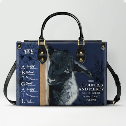 Personalized Christian Leather Handbag with Name – Custom Faith Gift for Women | CHRISTIANARTBAG CAB020626