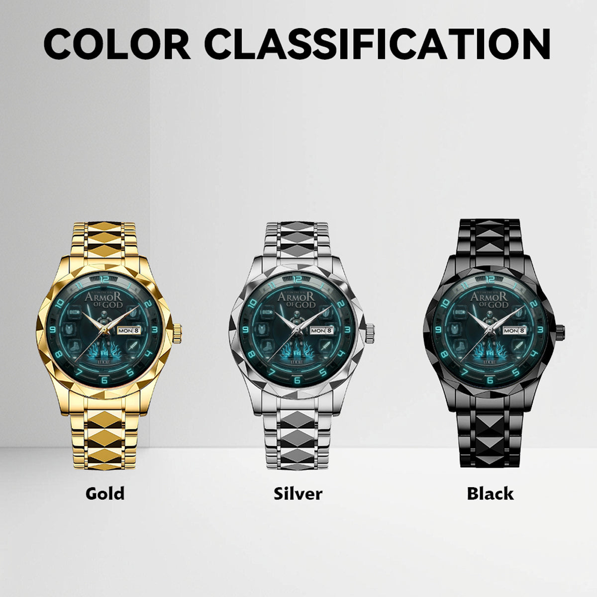 The Armor of God Collection: Personalized Luxury Men’s Women's Watches by CHRISTIANARTBAG CAB01060226