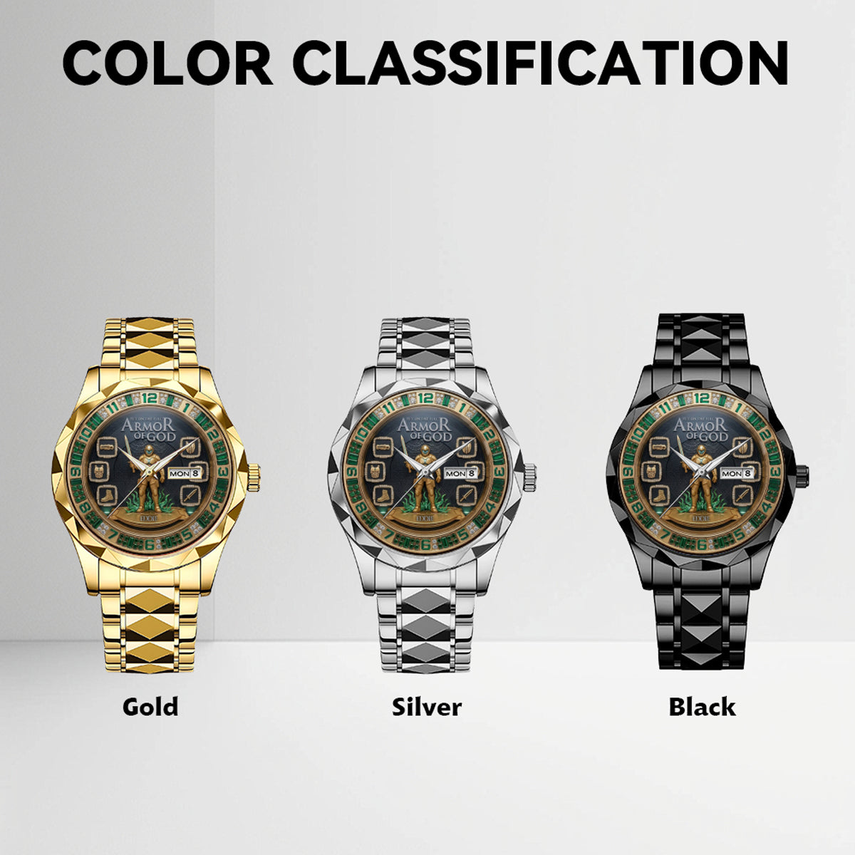 The Armor of God Collection: Personalized Luxury Men’s Women's Watches by CHRISTIANARTBAG CAB01060226