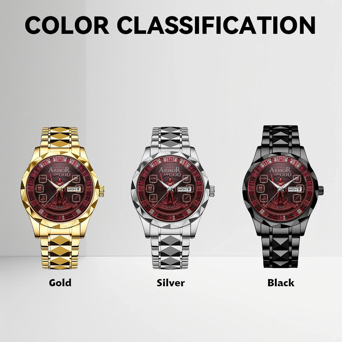 The Armor of God Collection: Personalized Luxury Men’s Women's Watches by CHRISTIANARTBAG CAB01060226