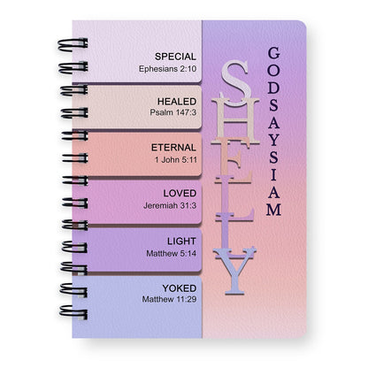 Christianart Leather Prayer Journal, Uncover the sacred meaning of your name, Personalized Leather Prayer Journal, Jesus Spiral Journal, CABJR0151325