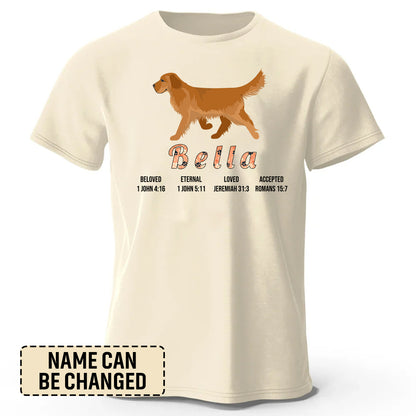 Personalized ChristianArtBag T-Shirt: Customize with Your Dog's Name and Bible Verses