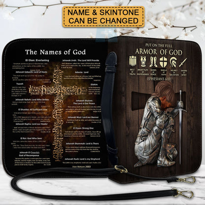 Personalized Armor of God Bible Cover – Custom Name & Scripture Christian Gift