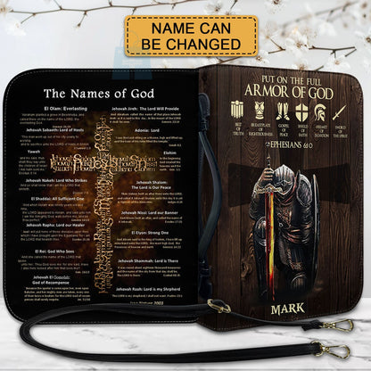 Personalized Armor of God Bible Cover – Custom Name & Scripture Christian Gift