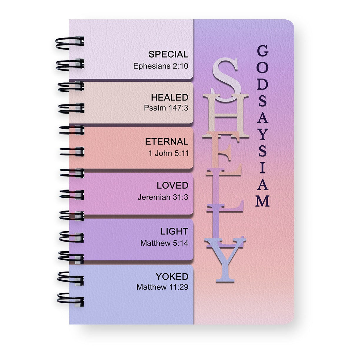Christianart Leather Prayer Journal, Uncover the sacred meaning of your name, Personalized Leather Prayer Journal, Jesus Spiral Journal, CABJR01031326