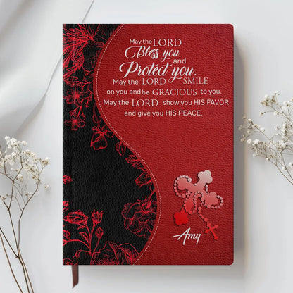 Personalized Leather Notebook with Custom Bible Verse & Name | CHRISTIANARTBAG