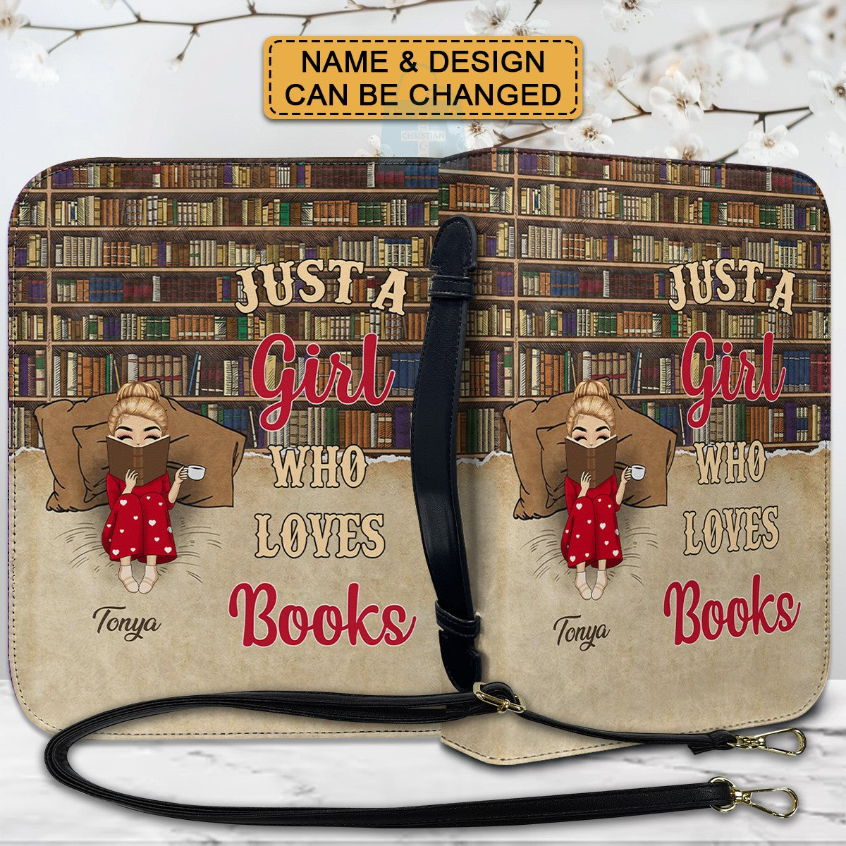 Personalized Book Cover Bag – Custom Name Bible Cover for Book Lovers | CHRISTIANARTBAG