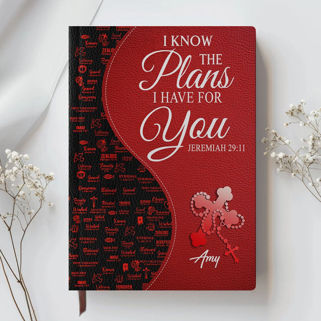 Personalized Leather Notebook with Custom Bible Verse & Name | CHRISTIANARTBAG