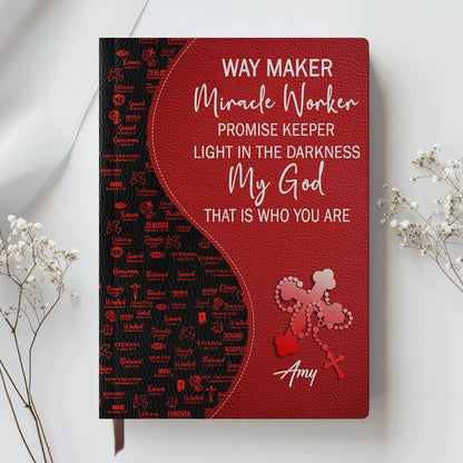 Personalized Leather Notebook with Custom Bible Verse & Name | CHRISTIANARTBAG