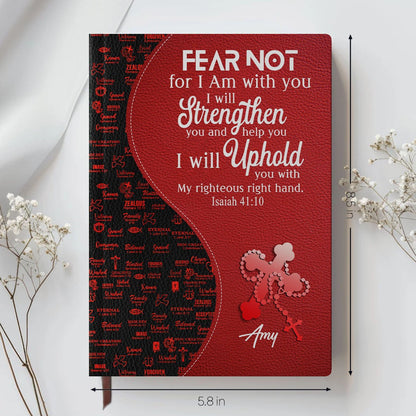 Personalized Leather Notebook with Custom Bible Verse & Name | CHRISTIANARTBAG