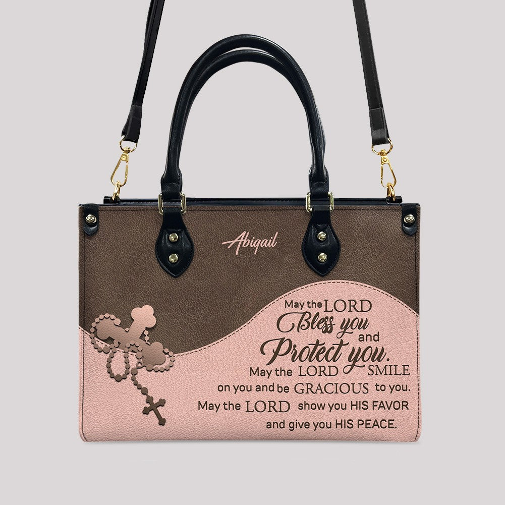Christian Personalized Leather Handbag for Women – Custom Name & Scripture | CHRISTIANARTBAG