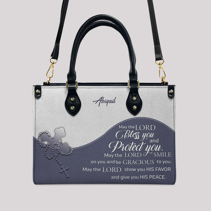 Christian Personalized Leather Handbag for Women – Custom Name & Scripture | CHRISTIANARTBAG