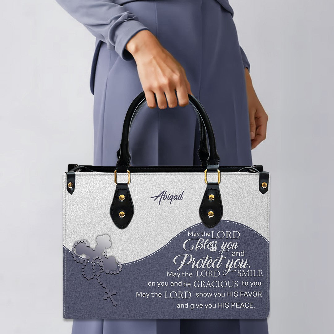 Christian Personalized Leather Handbag for Women – Custom Name & Scripture | CHRISTIANARTBAG