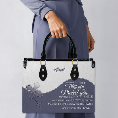 Christian Personalized Leather Handbag for Women – Custom Name & Scripture | CHRISTIANARTBAG