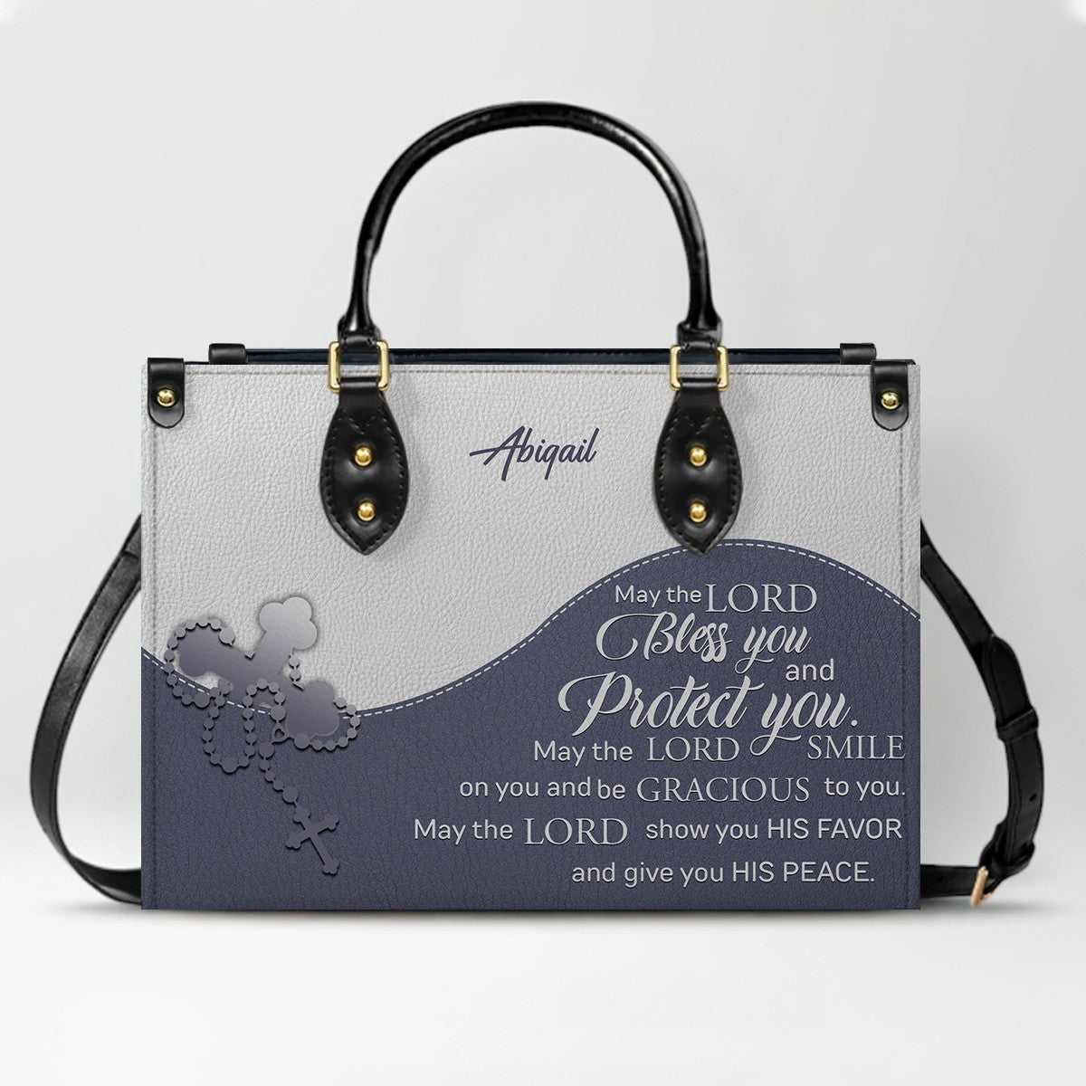 Christian Personalized Leather Handbag for Women – Custom Name & Scripture | CHRISTIANARTBAG