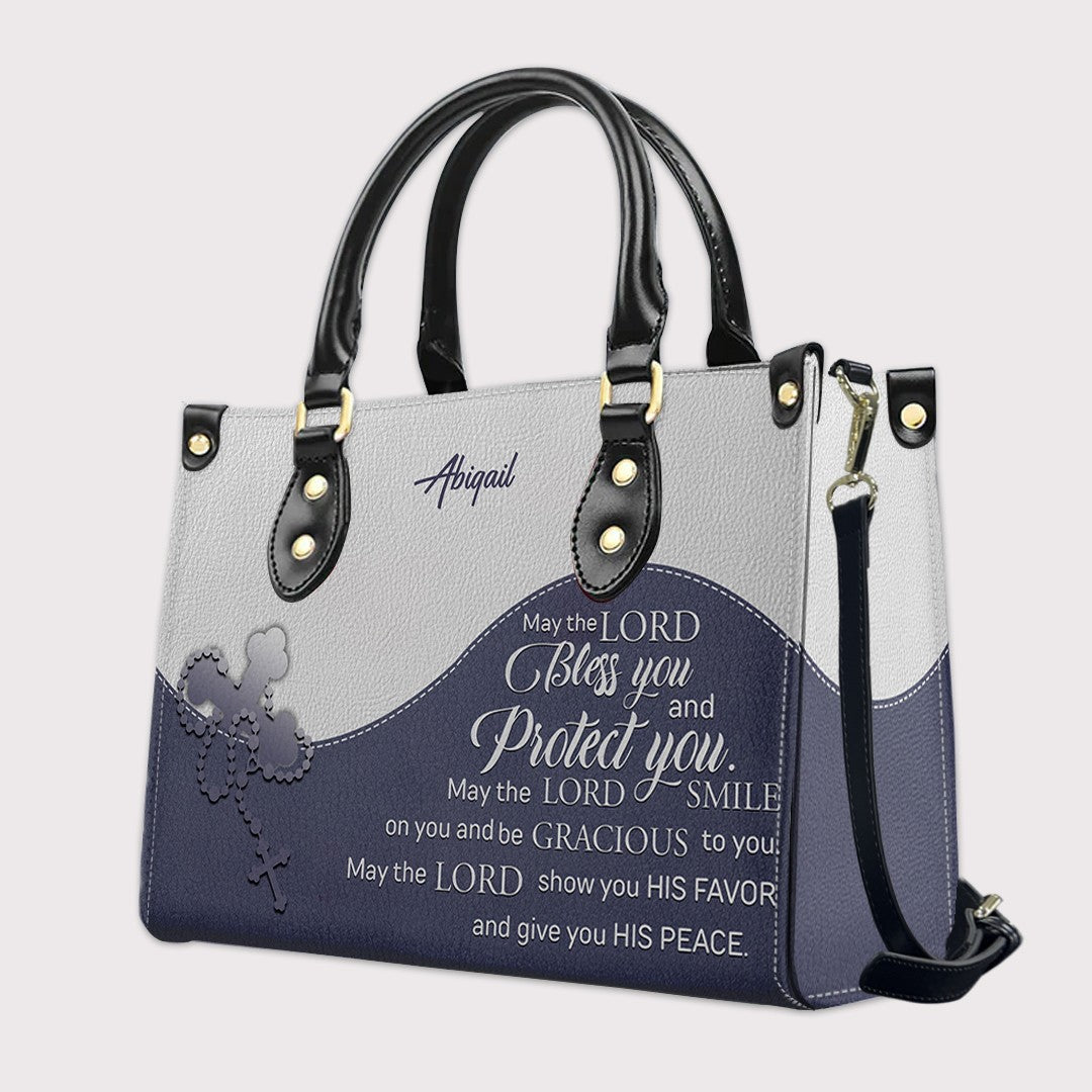 Christian Personalized Leather Handbag for Women – Custom Name & Scripture | CHRISTIANARTBAG
