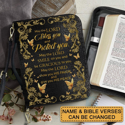 CHRISTIANARTBAG Bible Cover - I Can Do All Things Through Christ - Custom Name and Bible Verse - Personalized Bible Cover, CABBBCV0160525