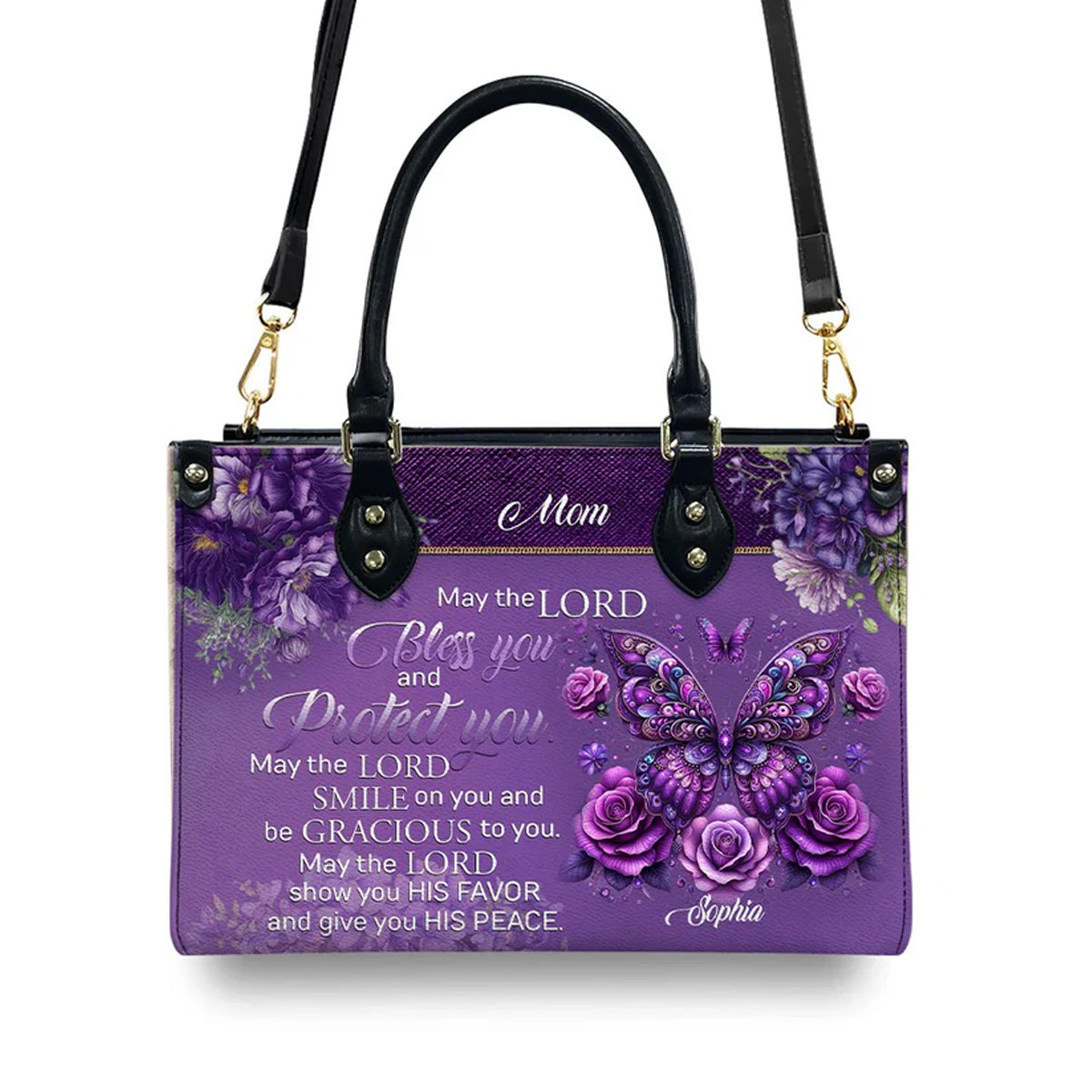 Personalized Leather Handbag with Free Clutch – Christian Women’s Faith Bag by CHRISTIANARTBAG