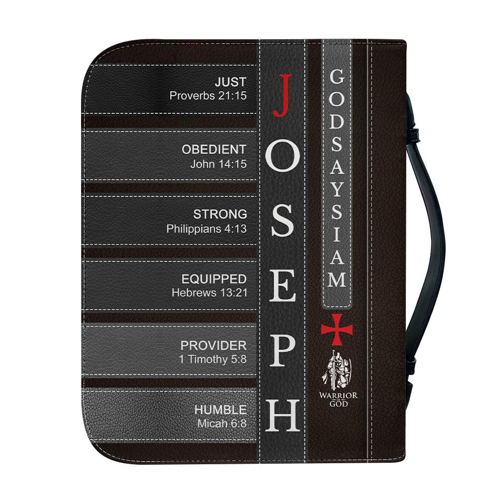 Personalized Bible Cover for Husband - Custom Name Meaning Bible Verse Case - CHRISTIANARTBAG CAB01050526