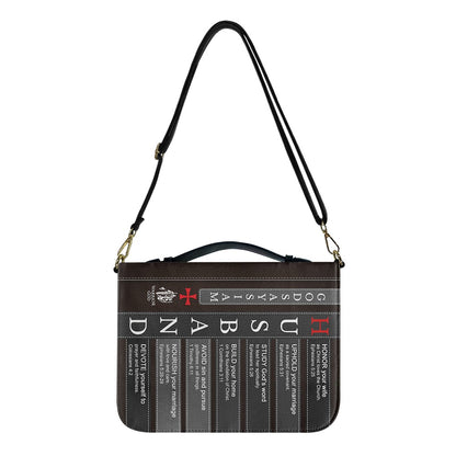 Personalized Bible Cover for Husband - Custom Name Meaning Bible Verse Case - CHRISTIANARTBAG CAB01050526