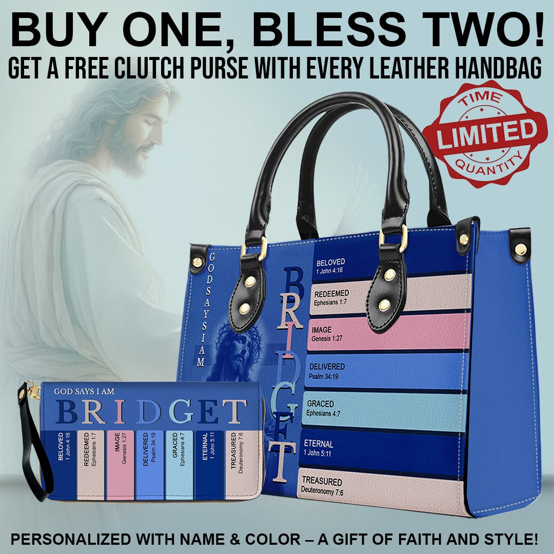 Uncover the sacred meaning of your name - Personalized Leather Handbag – Free Clutch Purse | CHRISTIANARTBAG