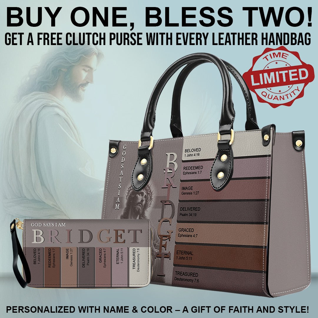 Uncover the sacred meaning of your name - Personalized Leather Handbag – Free Clutch Purse | CHRISTIANARTBAG