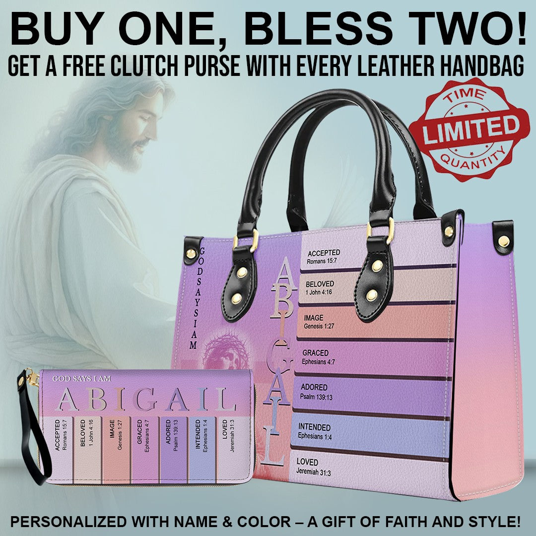 Uncover the sacred meaning of your name - Personalized Leather Handbag – Free Clutch Purse | CHRISTIANARTBAG