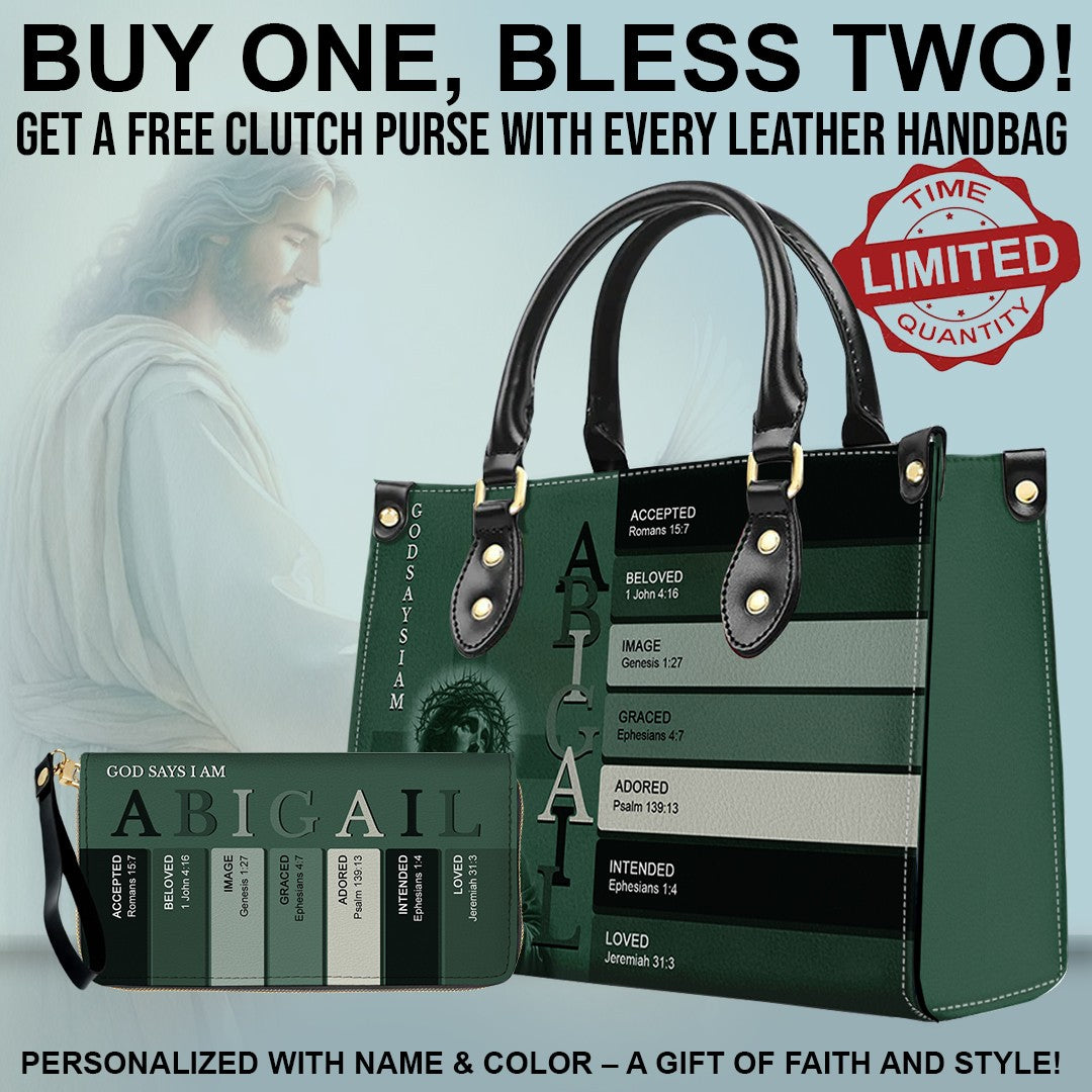 Uncover the sacred meaning of your name - Personalized Leather Handbag – Free Clutch Purse | CHRISTIANARTBAG