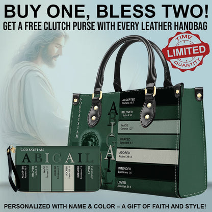 Uncover the sacred meaning of your name - Personalized Leather Handbag – Free Clutch Purse | CHRISTIANARTBAG