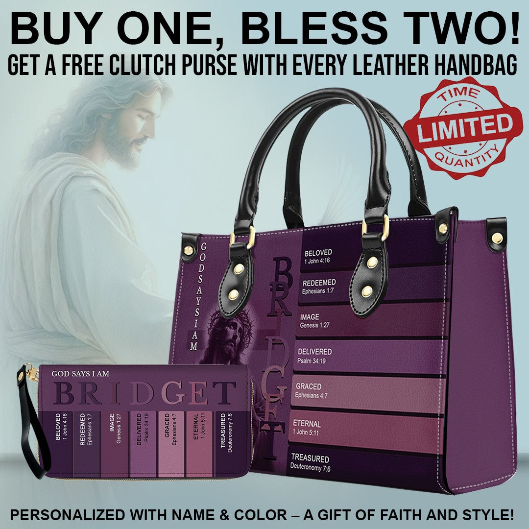 Uncover the sacred meaning of your name - Personalized Leather Handbag – Free Clutch Purse | CHRISTIANARTBAG