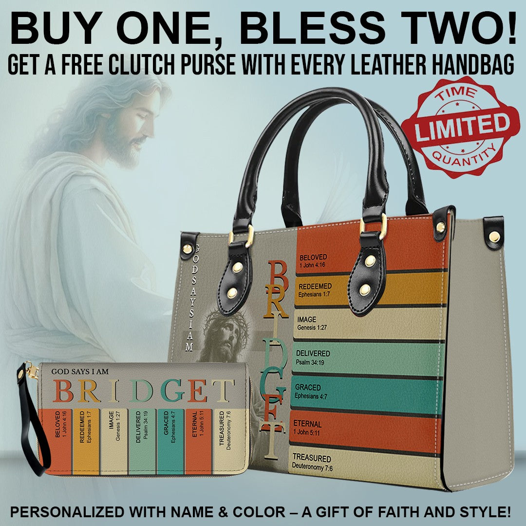Uncover the sacred meaning of your name - Personalized Leather Handbag – Free Clutch Purse | CHRISTIANARTBAG
