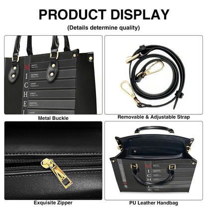 Personalized Christian Leather Handbag – Each Letter of Your Name with a Bible Verse | CHRISTIANARTBAG