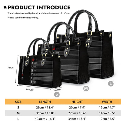 Personalized Christian Leather Handbag – Each Letter of Your Name with a Bible Verse | CHRISTIANARTBAG