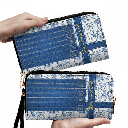 Personalized Leather Handbag – Discover Your Name Through Bible Verses | Custom Christian Handbag