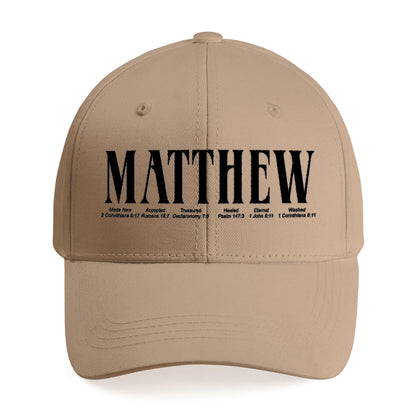 Personalized Embroidered Bible Verse Cap – Custom Name Christian Hat by CHRISTIANARTBAG