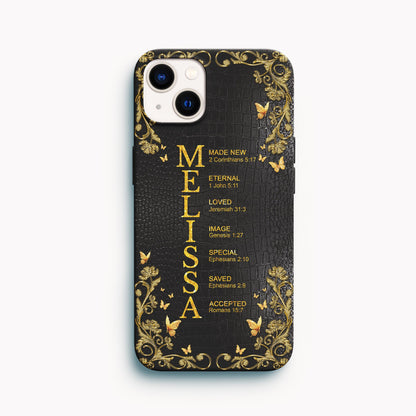 Christianartbag Phone Case, Uncover the sacred meaning of your name, Bible Verse Phone Case.
