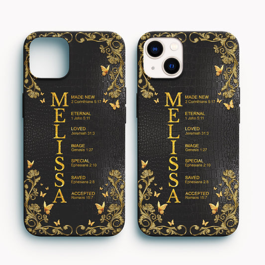 Christianartbag Phone Case, Uncover the sacred meaning of your name, Bible Verse Phone Case.