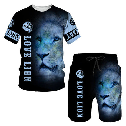 Christianartbag Clothing, Men's T-shirt Set 3D Fierce Lion, Christian 3D T-Shirt, Christian 3D Hoodie, Christian 3D Sweater, Personalized Hoodies. - Christian Art Bag