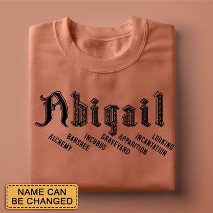 Personalized Halloween Name Shirt - Each Letter Tells a Spooky Story