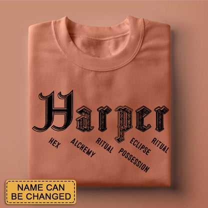 Personalized Halloween Name Shirt - Each Letter Tells a Spooky Story