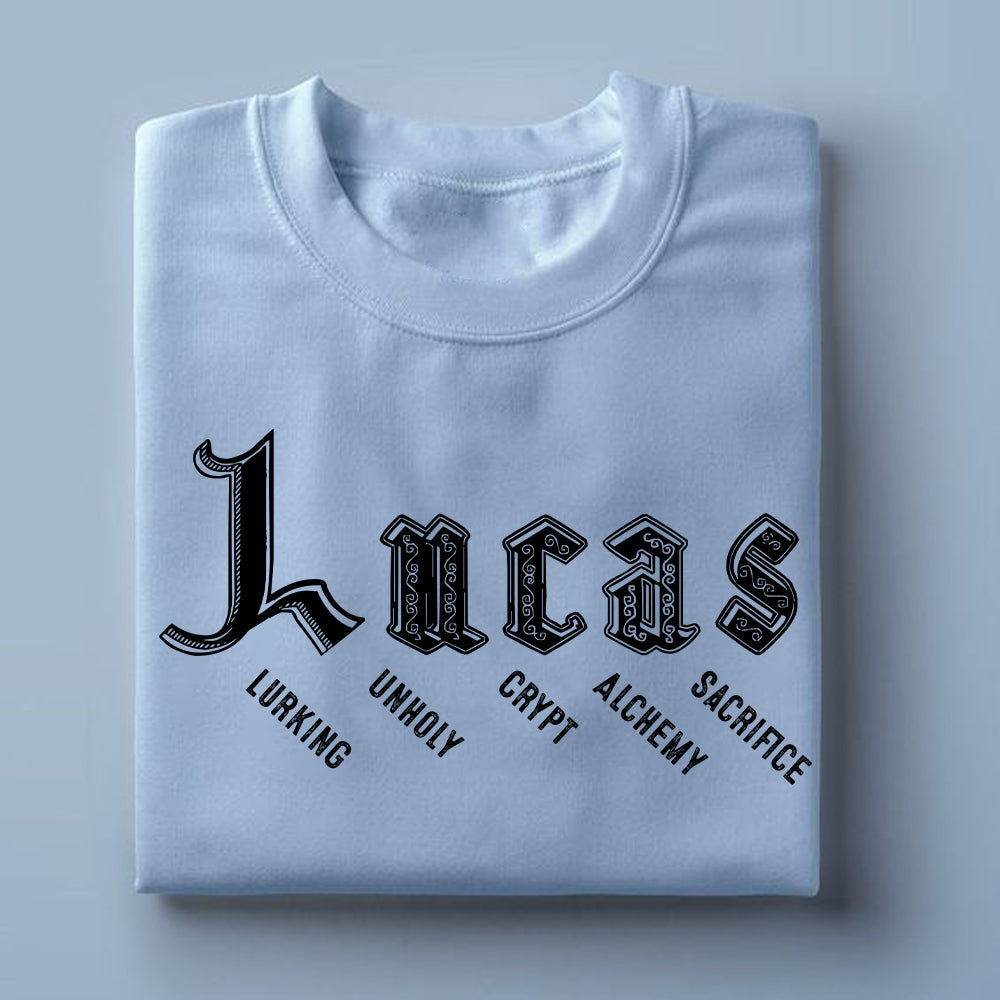 Personalized Halloween Name Shirt - Each Letter Tells a Spooky Story