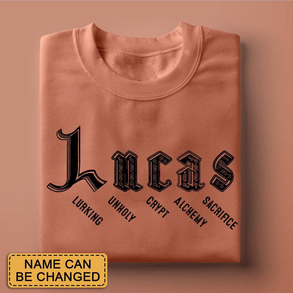 Personalized Halloween Name Shirt - Each Letter Tells a Spooky Story