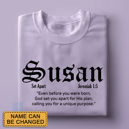Personalized Christian T-Shirt with Name & Bible Verse | Faith Gift