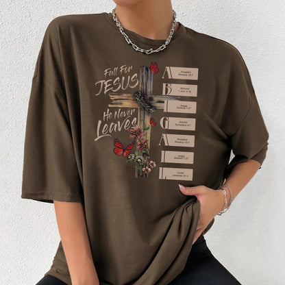 CHRISTIANARTBAG Personalized T-Shirt: Uncover the sacred meaning of your name - Fall For Jesus - CAB0171525.