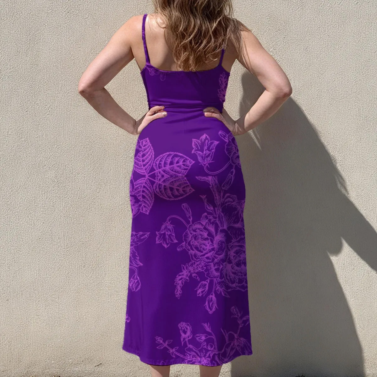 Christian Faith Dress for Women – Bible Verses Purple Print Maxi Dress with Bible Verses | Uncover the sacred meaning of your name
